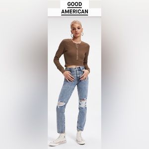 $169 NWT! GOOD AMERICAN High Waisted GOOD CLASSIC INDIGO036 size 6